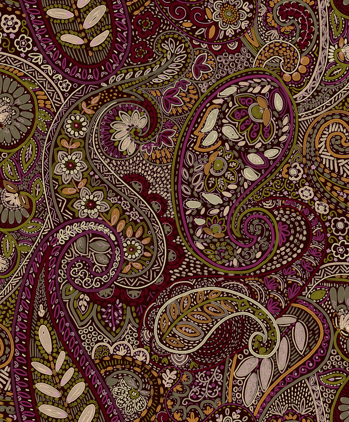 Grande Pashmina - Pomegranate 2