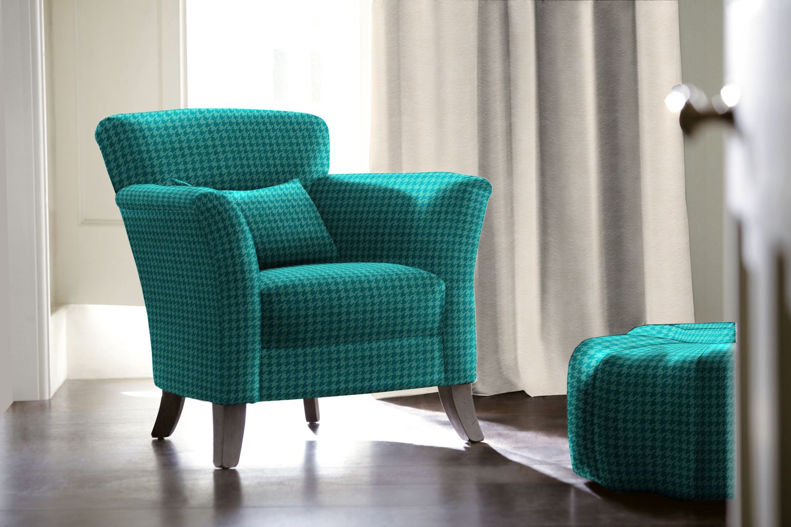 Hounds Tooth - Teal 65