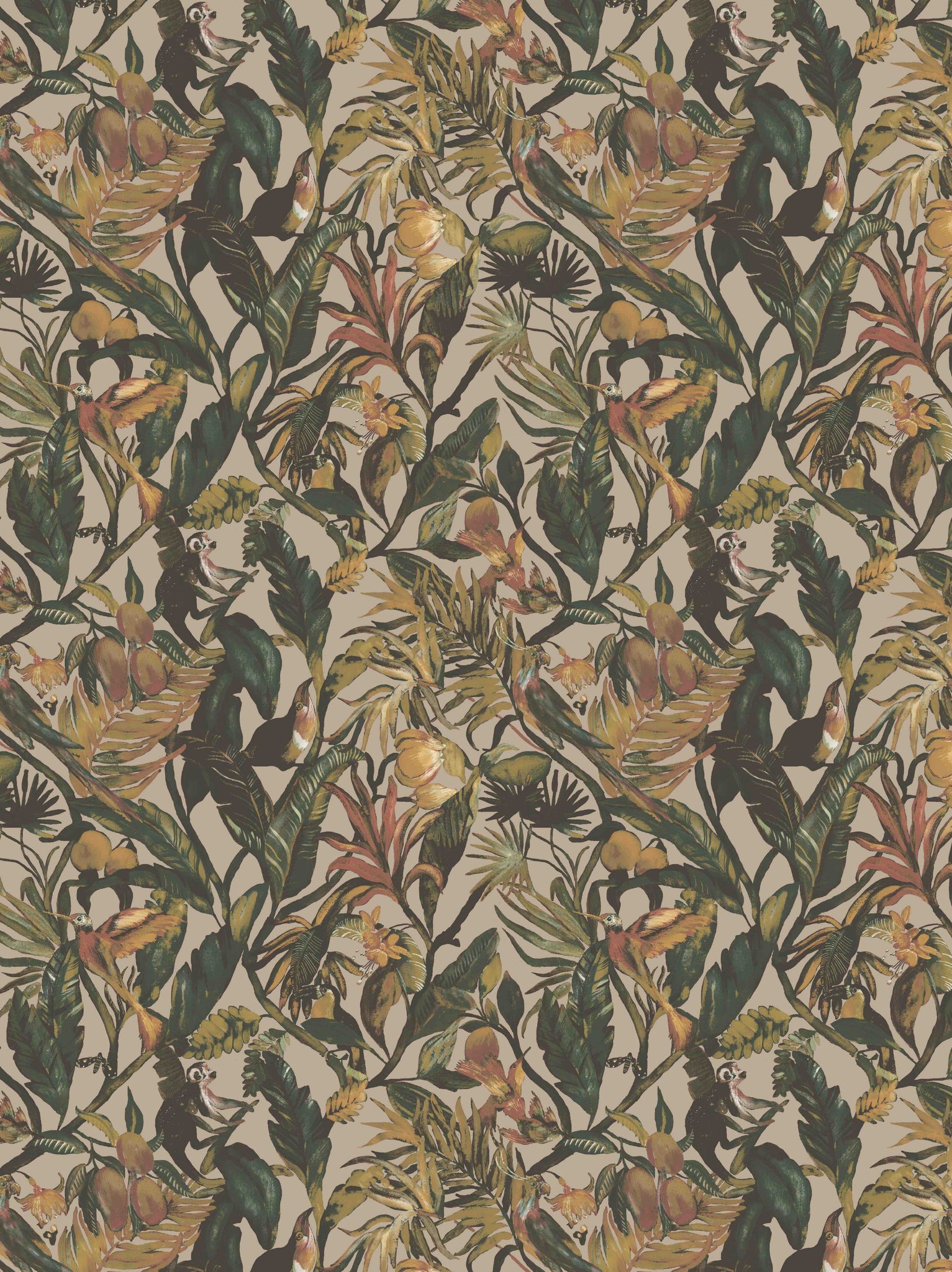 Sumatra Wallpaper in Ivory 24