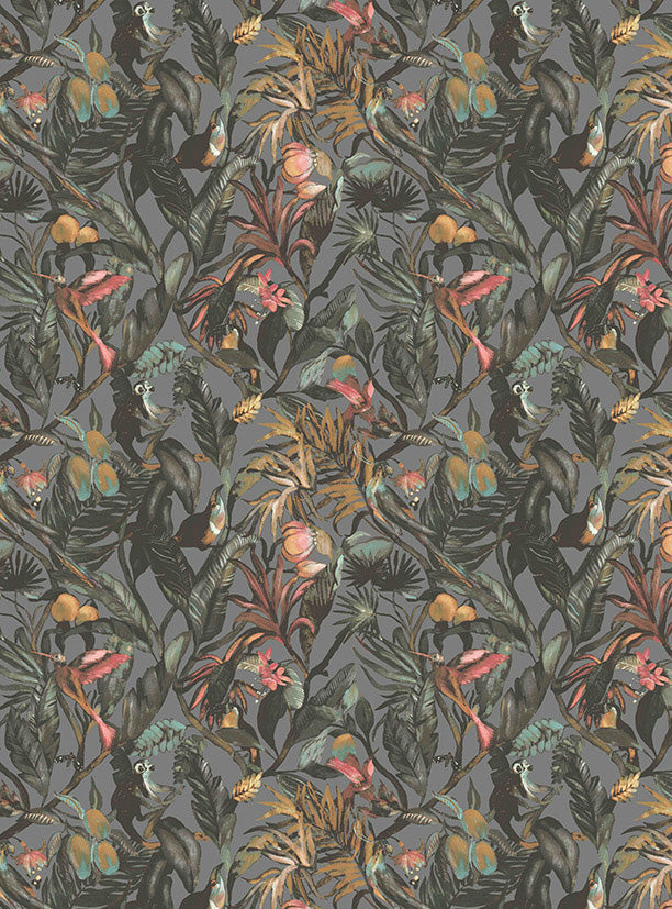 Sumatra Wallpaper in Steel Grey 22